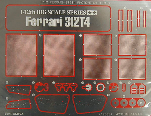 Ferrari 312T4 with Etching Parts (Model Car) Contents6