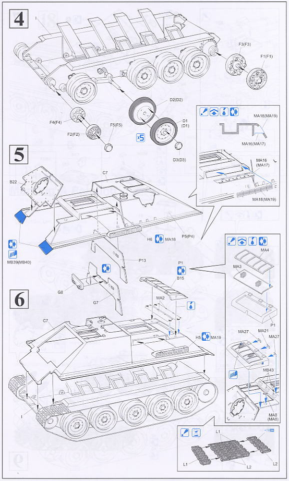 SU-100 駆逐戦車 (プラモデル) 設計図2