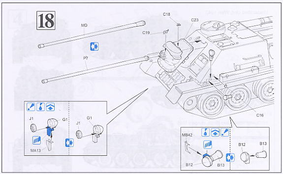 SU-100 駆逐戦車 (プラモデル) 設計図6