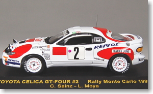 トヨタ セリカ ターボ 4WD 1992年WRCラリー・モンテカルロ2位 ドライバー：カルロス・サインツ(No.2) (ミニカー)