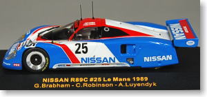 ニッサンR89C 1989年ル・マン24時間 #25 ドライバー:J.ブラハム/C.ロビンソン/A.ルイエンダイク (ミニカー)