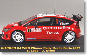 シトロエン C4 WRC #1 2007年WRCラリー・モンテカルロ優勝 (ミニカー)
