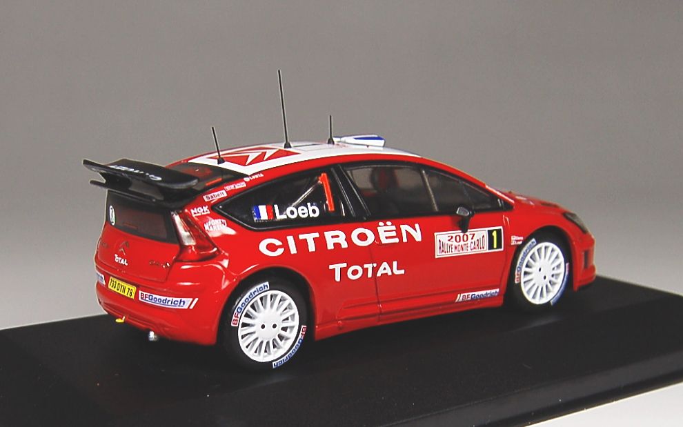 シトロエン C4 WRC #1 2007年WRCラリー・モンテカルロ優勝 (ミニカー) 商品画像3