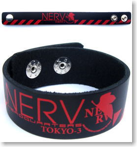 Evangelion Nerv Leather Bracelet (Anime Toy)