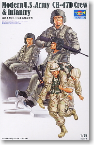 アメリカ陸軍 CH-47Dクルー＆陸軍歩兵セット (プラモデル)