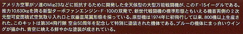 F15J 304SQ 50周年記念塗装機 304SQノーマル塗装機 23SQノーマル塗装機 (3機セット) (プラモデル) 解説1