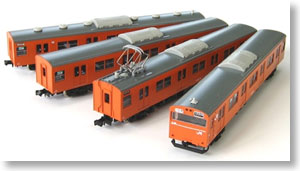 JR 103系 関西形 ユニット窓車 (オレンジ・高運転台) 4輛編成トータルセット (動力付き) (基本・4両・塗装済みキット) (鉄道模型)