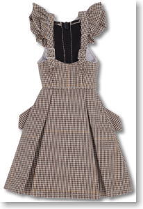 Stroll Dress (Beige Check) (Fashion Doll)