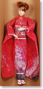 Yukano/Long-Sleeved Kimono (Red) (Fashion Doll)