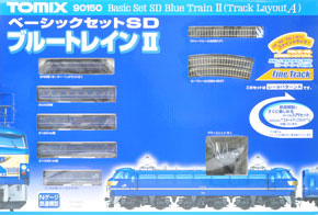 Basic Set SD Blue Train II (Fine Track, Track Layout A) (Model Train)