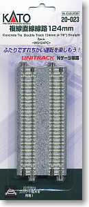 Unitrack Concrete Tie Double Track 124mm (4 7/8``) Straight < WS124PC > (2pcs.) (Model Train)