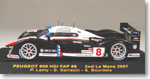 Peugeot 908 V12 HDI (#8) 2007 Le Mans 24 Hours 2nd Place (Diecast Car)