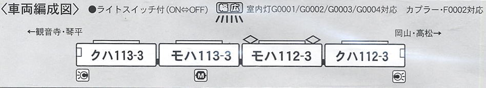 113系 JR四国更新車 イエロー (4両セット) (鉄道模型) 解説1