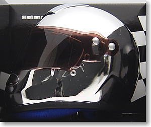 F1 ドライバー ヘルメット (クロームメッキ) (ミニカー)