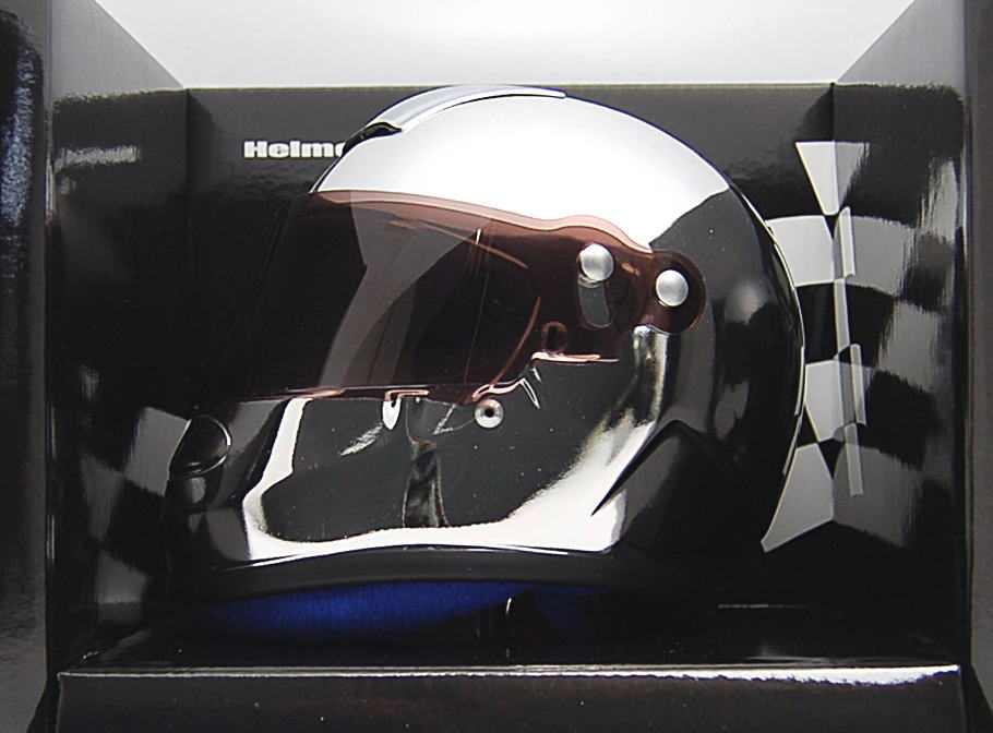 F1 ドライバー ヘルメット (クロームメッキ) (ミニカー) 商品画像1