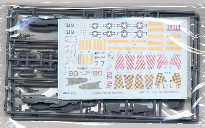 P-51B/C 第15航空軍 マスタング (プラモデル) 中身1