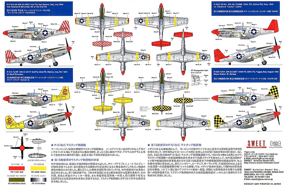 P-51B/C 第15航空軍 マスタング (プラモデル) 塗装2