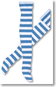 For 60cm Alice High Socks (Blue/White) (Fashion Doll)