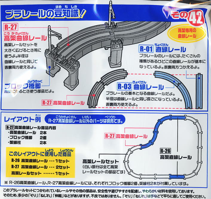 R-27 高架曲線レール (プラレール) 商品画像2