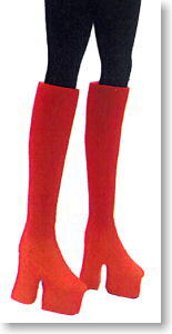 Platform Boots Thickness normality (Red) (Fashion Doll)