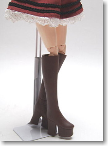 Platform Boots Thickness normality (Dark Brown) (Fashion Doll)