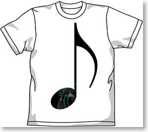 Character Vocal Series Hatsune Miku Musical Note T-shirt White : M (Anime Toy)