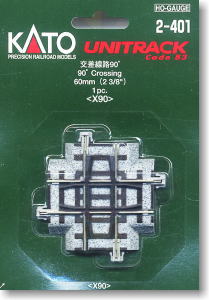 (HO) UNITRACK 交差線路90ﾟ 60mm ＜ X90 ＞ (1本入) (鉄道模型)