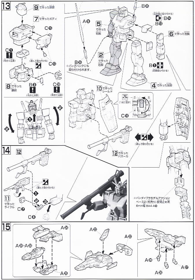 G-3ガンダム + シャア専用リックドム セット (HGUC) (ガンプラ) 設計図3