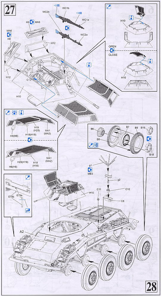 WW.II ドイツ軍 Sd.kfz.234/1 8輪重装甲偵察車 2cm砲搭載型 (プラモデル) 設計図8