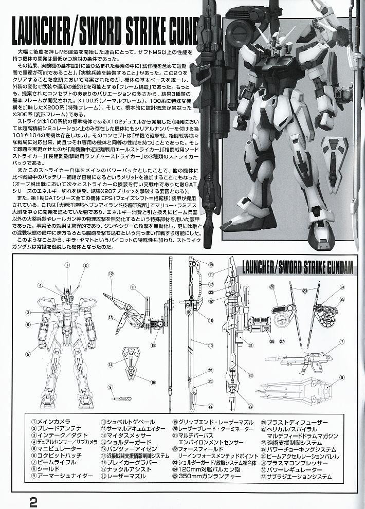 GAT-X105 ランチャー/ソードストライクガンダム (MG) (ガンプラ) 解説1