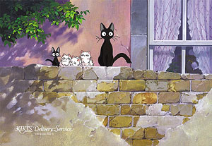 Kiki`s Delivery Service Jiji And Children (Anime Toy)