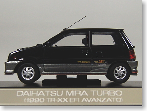 DAIHATSU ミラ ターボ TR-XX (1990年式) (ブラック/シルバー) (ミニカー)