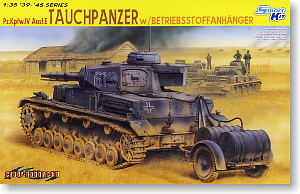 WWII German Army IV Tank E Type Dive Tank w/Trailer (Plastic model)