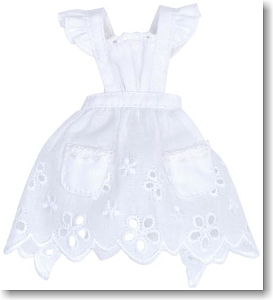For 23cm Apron Dress (Off-White) (Fashion Doll)