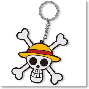 One-Piece Pirate Flag Rubber Key Holder (Anime Toy)
