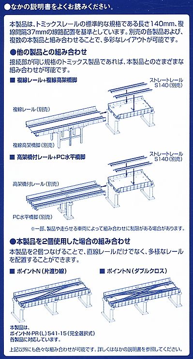 複線ガーダー橋IIセット (青) (複線PC橋脚・2本付) (鉄道模型) 解説1