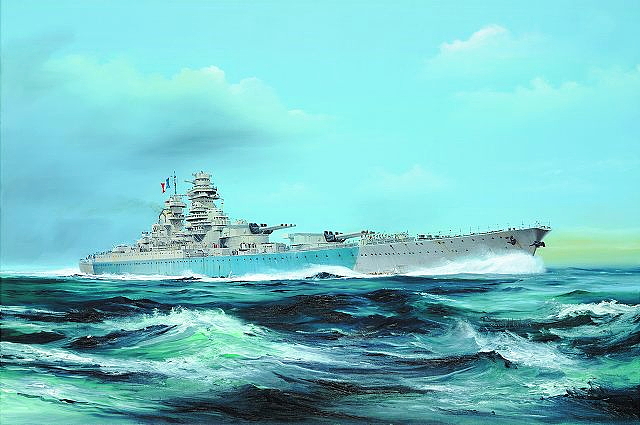 仏海軍 戦艦 リシュリュー 1946/1943 エッチングパーツ付 (プラモデル) 商品画像1