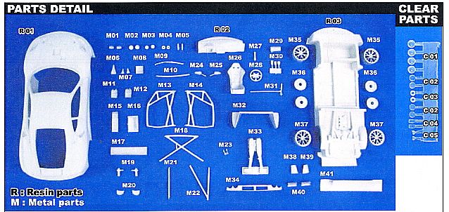 FERRARI F430GT `Risi Competizione` #99 LM 2007 (レジン・メタルキット) 設計図3