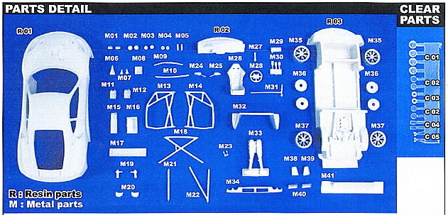 FERRARI F430GT `Risi Competizione` #61/#62 ALMS 2007 (レジン・メタルキット) 設計図3