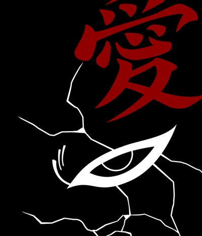 Naruto Gaara Face T-shirt Black S (Anime Toy) Hi-Res image list