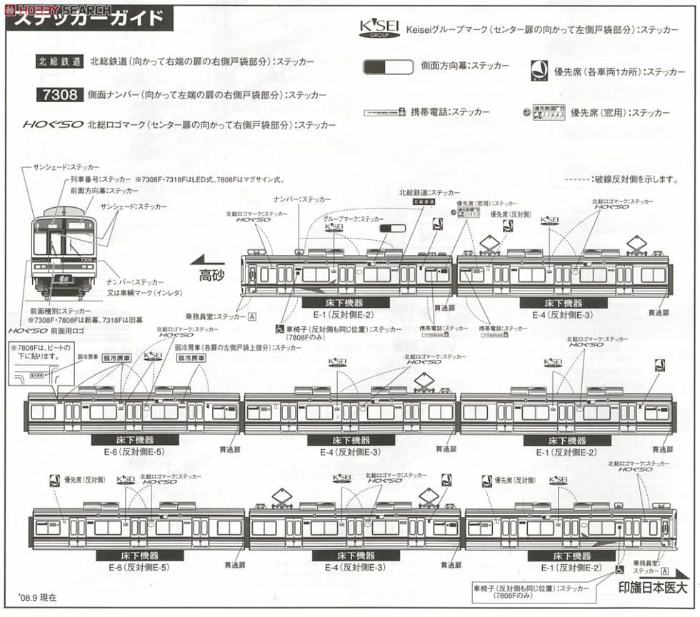 北総鉄道7300形 4輛編成トータルセット (基本・4両・塗装済みキット) (鉄道模型) 塗装2