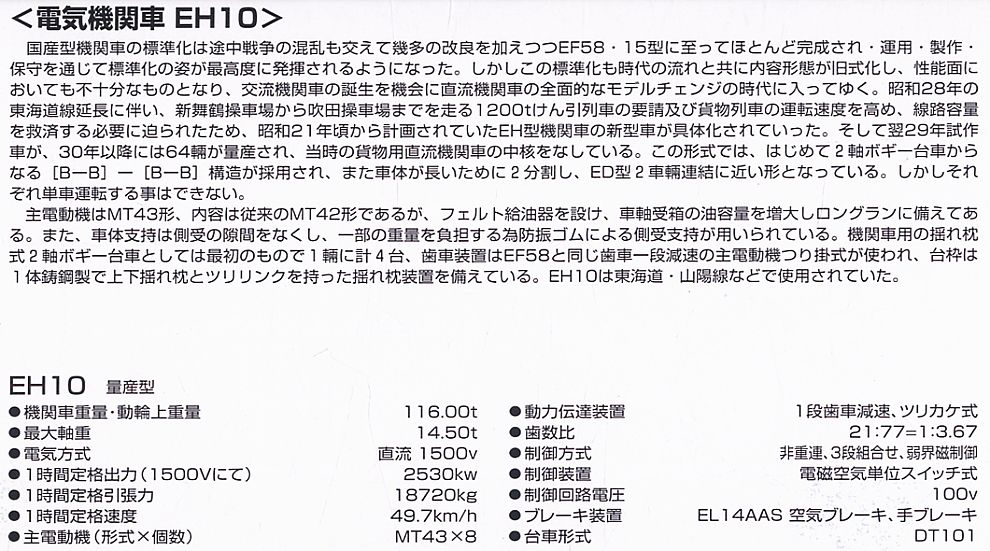 EH10 51号機 (プラモデル) 解説1