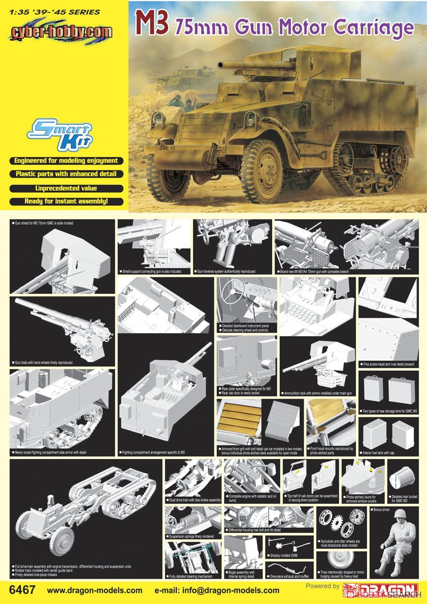 WW.II アメリカ陸軍 M3 75mm 対戦車自走砲 (GMC) (プラモデル) その他の画像1