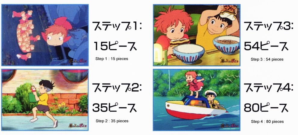 Ponyo on the Cliff by the Sea Puzzle Set (Anime Toy) Item picture2