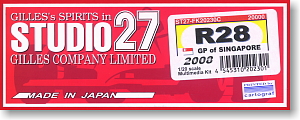 R28 2008 GP of Singapore (レジン・メタルキット)