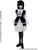 For 60cm Lil Princess One Piece (Black) (Fashion Doll) Item picture2