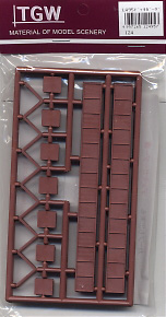 デッキガーダー橋 (茶) (3セット入り・組み立てキット) (鉄道模型)