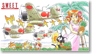 A6M2b Zero Fighter Akagi Figher Group (Pearl Harbor) (3 planes Set) (Plastic model)