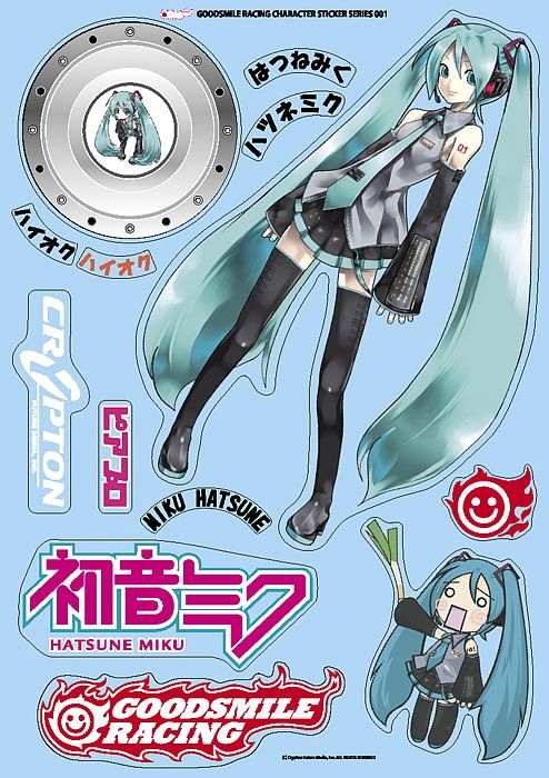 GSR Character Customize Series: Hatsune Miku Big Sticker Set 01 (Anime Toy) Item picture1