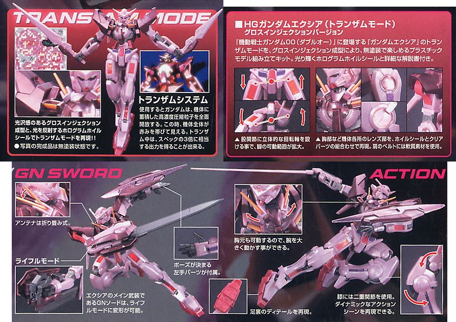 ガンダムエクシア トランザムモード (HG) (ガンプラ) 商品画像2